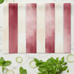 Bourgogne Crème Stripes Theedoek