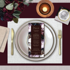 Bourgogne Custom Bloemen Bruiloft Menu