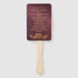 Bourgogne Damask Trouwprogramma Fan Handwaaier
