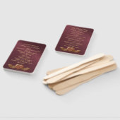 Bourgogne Damask Trouwprogramma Fan Handwaaier (Niet-gemonteerd)