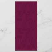 Bourgogne Damask Wedding Menu (Achterkant)