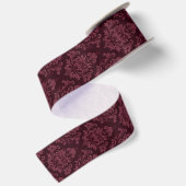 Bourgogne damast stijl patroon satijnen lint (Achterkant)