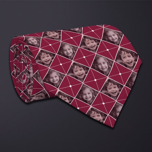 Bourgogne Diamond 2-fotopatroon Stropdas