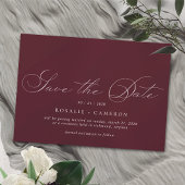 Bourgogne donkerrood | Romantisch Luchtig Maroon Save The Date