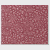 Bourgogne Doodle Christmas Sleigh Pattern Cadeaupapier (Vlak)