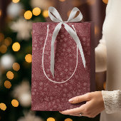 Bourgogne Doodle Christmas Sleigh Pattern Medium Cadeauzakje