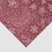 Bourgogne Doodle Christmas Sleigh Pattern Tissuepapier (Detail)