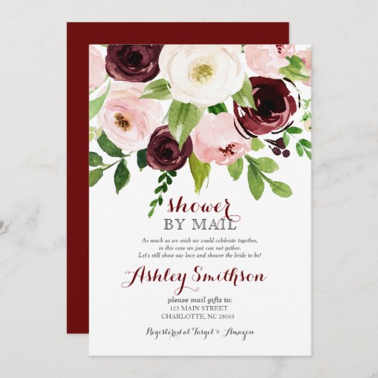 Bourgogne Douche per Mail vrijgezellenfeest Kaart (Voorkant / Achterkant)