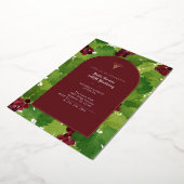 Bourgogne DRUIVEN FRUIT Folie Uitnodiging (Gedraaid)