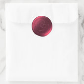 Bourgogne Dubbel Monogram Faux Wax Seal Stickers (Tas)