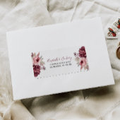 Bourgogne Dusty Roos Floral Wedding RSVP Adres Etiket
