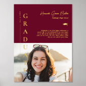 Bourgogne | Eenvoudig Afstuderen Foto & Quote Folie Afdrukken (Voorkant)