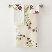 Bourgogne Elegance Bloemen Handdoek Set (Insitu)