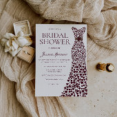 Bourgogne Elegance Jurk Vrijgezellenfeest Kaart