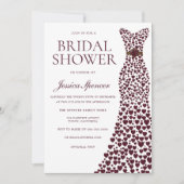 Bourgogne Elegance Jurk Vrijgezellenfeest Kaart (Voorkant)