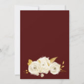 Bourgogne Elegant Gouden Typografie Gouden Witte R Kaart (Achterkant)