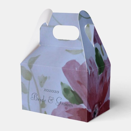 Bourgogne Elegante Aquarel Bedankdoosjes (Achterkant)