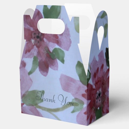 Bourgogne Elegante Aquarel Bedankdoosjes (Geopend)