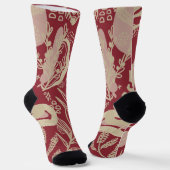 Bourgogne en Biege Socks Sokken (Gebogen)