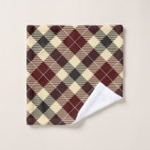 Bourgogne en Black Tartan Pset Bad Handdoek (Wasdoekje)