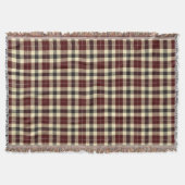 Bourgogne en Black Tartan Pset Deken (Voorkant)