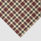 Bourgogne en Black Tartan Pset Tissuepapier (Detail)