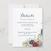 Bourgogne en Blauwe Tuin Botanische Bloemen Kaart (Voorkant)