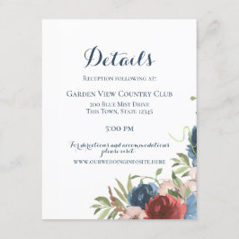 Bourgogne en Blauwe Tuin Botanische Bloemen Kaart