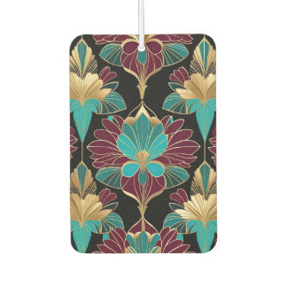 Bourgogne en blauwgroen art deco bloemen luchtverfrisser