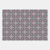 Bourgogne en Blauwgroen inpakpapier vellen set van (Voorkant 2)