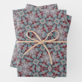 Bourgogne en Blauwgroen inpakpapier vellen set van (In situ)