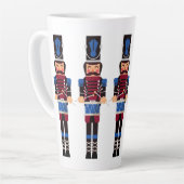 Bourgogne en Blue Nutcrackers met Drums Latte Mok (Linkerhoek)