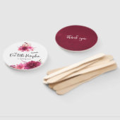 Bourgogne en Blush Autumn Herfst Pumpkin Birthday Handwaaier (Niet-gemonteerd)