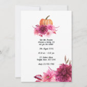 Bourgogne en Blush Autumn Herfst Pumpkin Birthday Kaart (Voorkant)