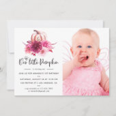 Bourgogne en Blush Autumn Herfst Pumpkin Birthday Kaart (Voorkant)