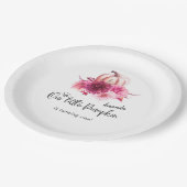 Bourgogne en Blush Autumn Herfst Pumpkin Birthday Papieren Bordje (Gekanteld)