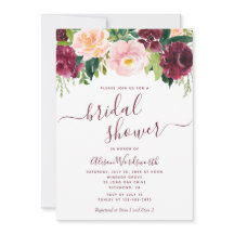 Bourgogne en Blush Floral Vrijgezellenfeest