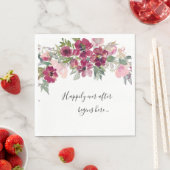 Bourgogne en blush met prijsbruiloft servet (Insitu)