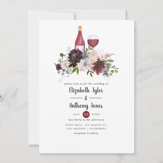 Bourgogne en Blush Wine met als platbinding Kaart (Voorkant)