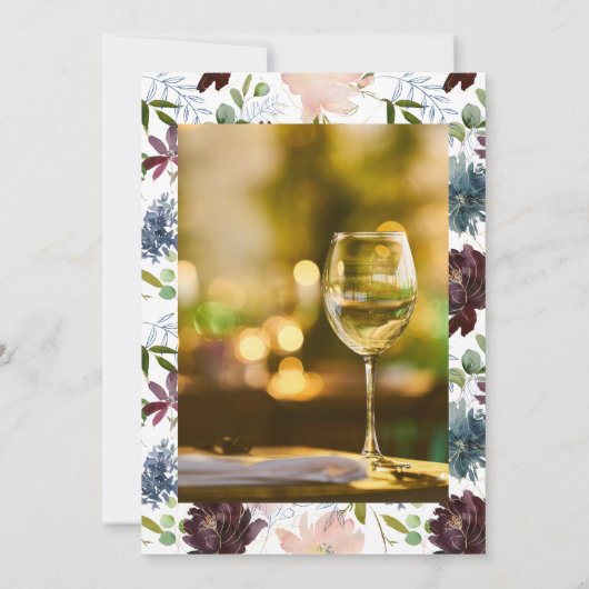Bourgogne en Blush Wine met de titel 'Celebration  Kaart (Achterkant)