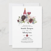 Bourgogne en Blush Wine Tasting Couples Shower Kaart (Voorkant)