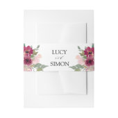 Bourgogne en brutale bruiloft uitnodigingen wikkel (Voorkant Voorbeeld)