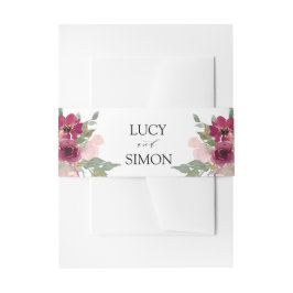 Bourgogne en brutale bruiloft uitnodigingen wikkel