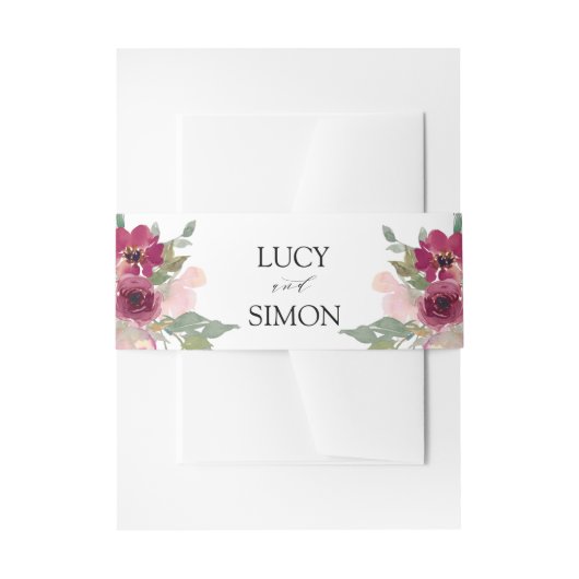 Bourgogne en brutale bruiloft uitnodigingen wikkel (Voorkant Voorbeeld)