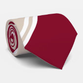 Bourgogne en Champagne-kleurige Regimental Stripe Stropdas (Opgerold)