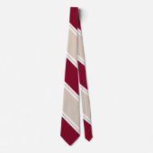 Bourgogne en champagne met diagonaal-strips stropdas (Voorkant)