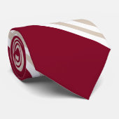 Bourgogne en champagne met diagonaal-strips stropdas (Opgerold)