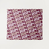 Bourgogne en Cream Tan Afstuderen Achtergrond Wandkleed (Voorkant (horizontaal))