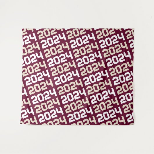 Bourgogne en Cream Tan Afstuderen Achtergrond Wandkleed (Voorkant (horizontaal))