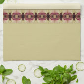 Bourgogne en decoratieve crème theedoek (Gevouwen)